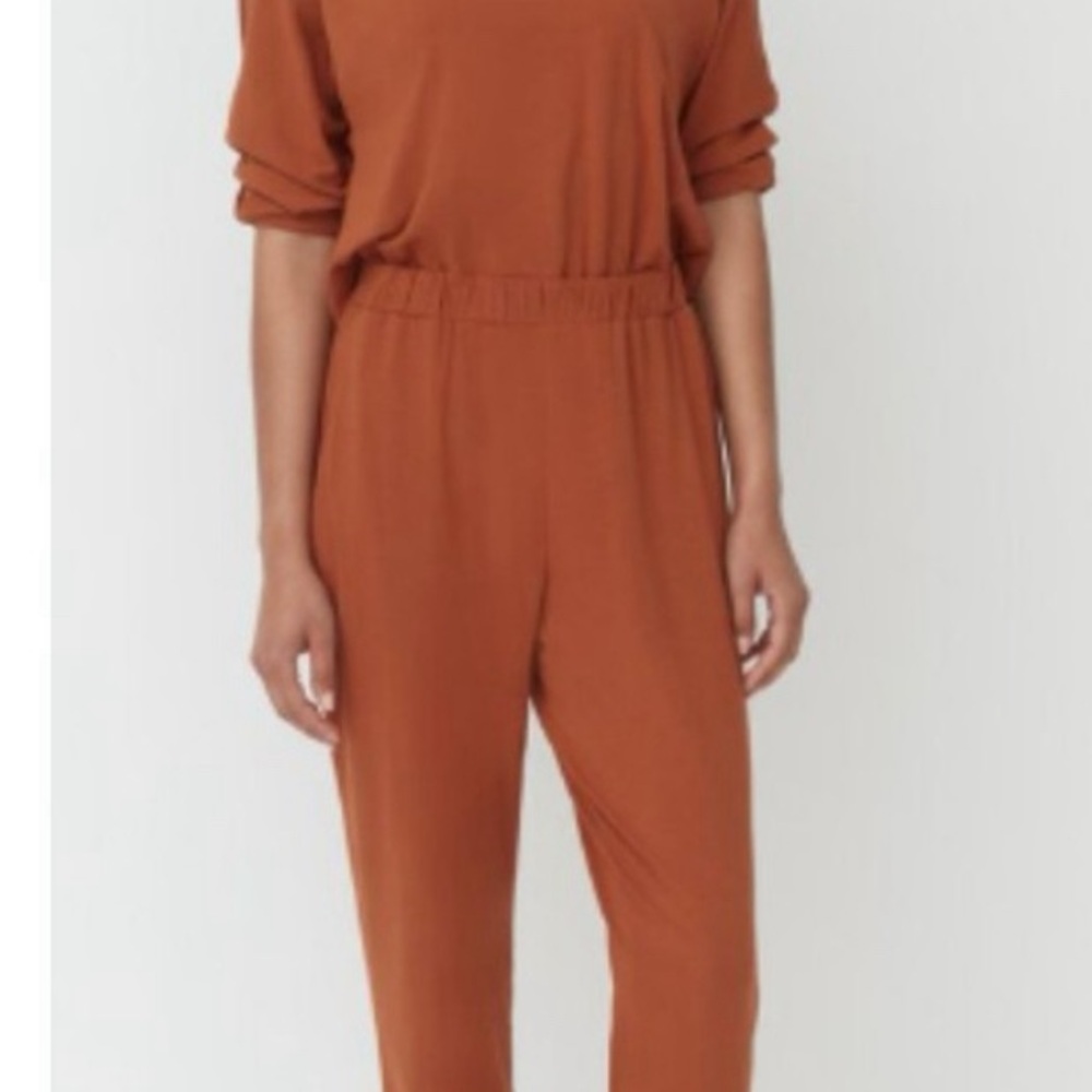 Cuyana Rust Orange Long Sleeve Jumpsuit - Picture 4 of 14